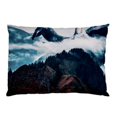Blue Whale In The Clouds Pillow Case (two Sides) by goljakoff