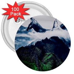 Whales Peak 3  Buttons (100 Pack)  by goljakoff