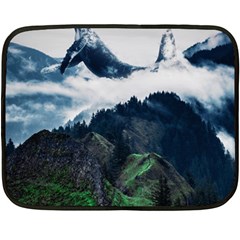 Whales Peak Double Sided Fleece Blanket (mini)  by goljakoff