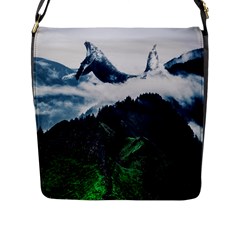 Whales Peak Flap Closure Messenger Bag (l) by goljakoff