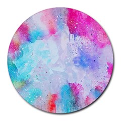 Rainbow Paint Round Mousepads by goljakoff