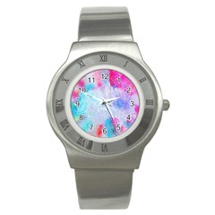 Rainbow Paint Stainless Steel Watch by goljakoff