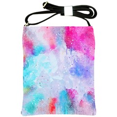 Rainbow Paint Shoulder Sling Bag by goljakoff