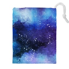 Blue Paint Drawstring Pouch (5xl) by goljakoff