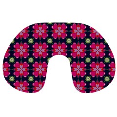 Pattern Of Hearts Travel Neck Pillow by SychEva