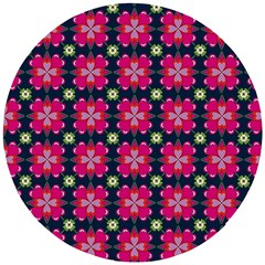 Pattern Of Hearts Wooden Puzzle Round by SychEva