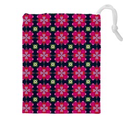 Pattern Of Hearts Drawstring Pouch (4xl) by SychEva