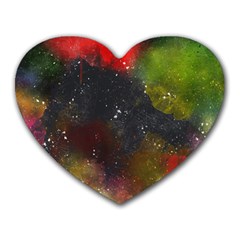 Abstract Paint Drops Heart Mousepads by goljakoff
