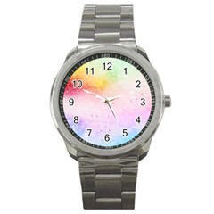 Rainbow Paint Sport Metal Watch by goljakoff