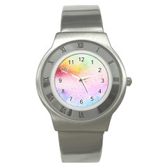 Rainbow Paint Stainless Steel Watch by goljakoff