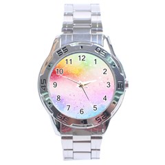Rainbow Paint Stainless Steel Analogue Watch by goljakoff