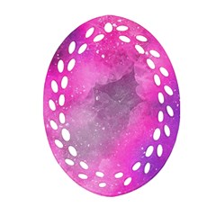 Purple Space Paint Ornament (oval Filigree) by goljakoff