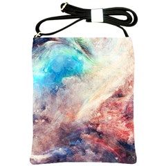 Abstract Galaxy Paint Shoulder Sling Bag by goljakoff