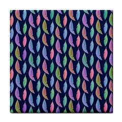 Watercolor Feathers Tile Coaster by SychEva