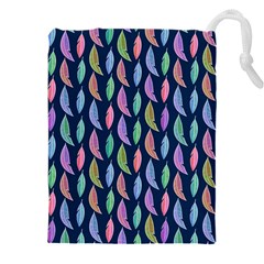 Watercolor Feathers Drawstring Pouch (4xl) by SychEva