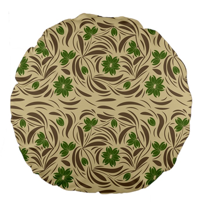 Folk floral pattern. Abstract flowers print. seamless pattern Large 18  Premium Flano Round Cushions