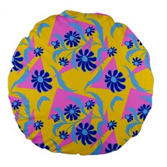 Folk Floral Pattern  Abstract Flowers Print  Seamless Pattern Large 18  Premium Flano Round Cushions by Eskimos