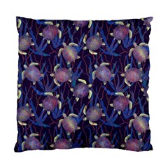 Turtles Swim In The Water Among The Plants Standard Cushion Case (one Side) by SychEva
