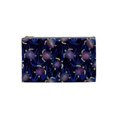 Turtles Swim In The Water Among The Plants Cosmetic Bag (small) by SychEva