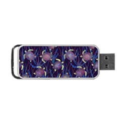 Turtles Swim In The Water Among The Plants Portable USB Flash (Two Sides)