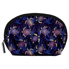 Turtles Swim In The Water Among The Plants Accessory Pouch (large) by SychEva