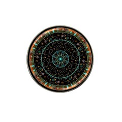 Mandala - 0008b - The Coffee Eye Hat Clip Ball Marker by WetdryvacsLair