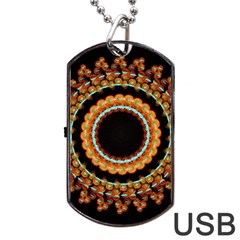 Mandala - 0009 - A Fast 24 Dog Tag Usb Flash (two Sides) by WetdryvacsLair