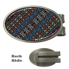 Multicolored Mosaic Print Pattern Money Clips (oval)  by dflcprintsclothing