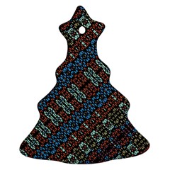 Multicolored Mosaic Print Pattern Ornament (christmas Tree)  by dflcprintsclothing