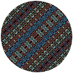 Multicolored Mosaic Print Pattern Wooden Puzzle Round by dflcprintsclothing