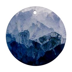 Blue Ice Mountain Ornament (round) by goljakoff