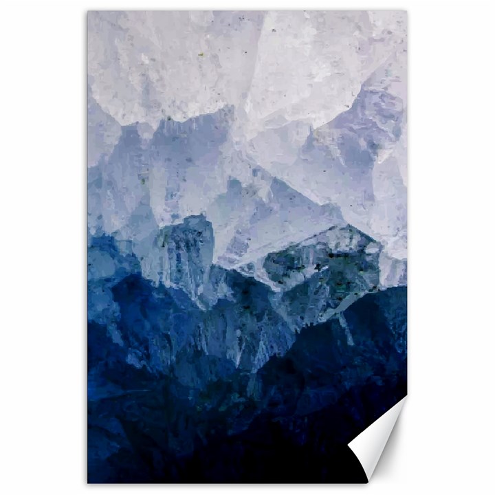 Blue ice mountain Canvas 20  x 30 