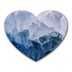 Blue Ice Mountain Heart Mousepads by goljakoff