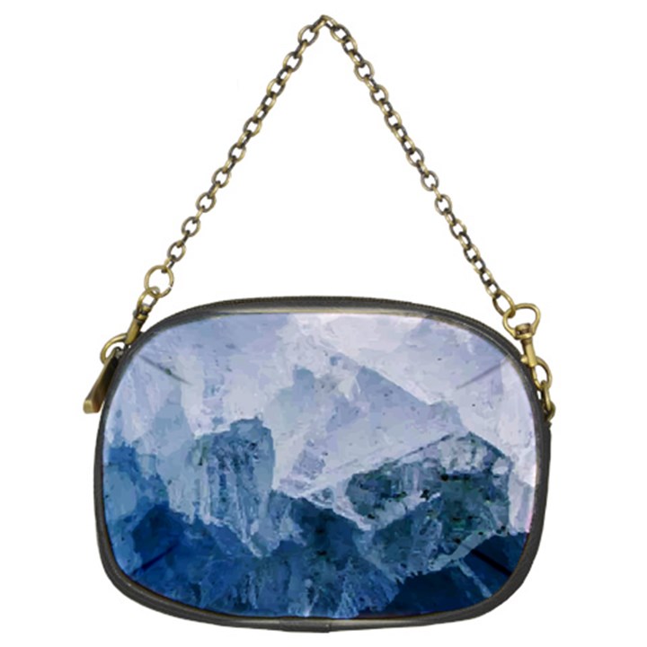 Blue ice mountain Chain Purse (Two Sides)