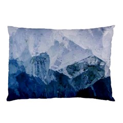 Blue Ice Mountain Pillow Case by goljakoff