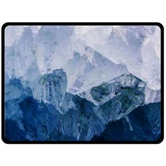 Blue Ice Mountain Fleece Blanket (large)  by goljakoff