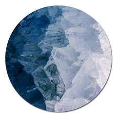 Storm Blue Ocean Magnet 5  (round) by goljakoff