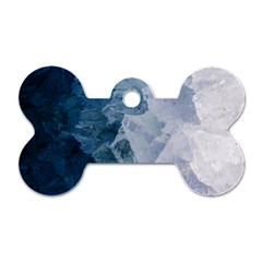 Storm Blue Ocean Dog Tag Bone (one Side) by goljakoff