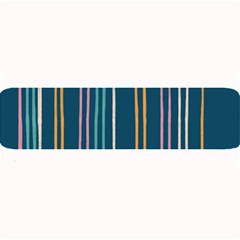 Multicolored Stripes On Blue Large Bar Mats by SychEva