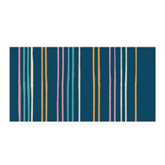 Multicolored Stripes On Blue Satin Wrap by SychEva