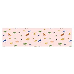 Dragonfly On Pink Satin Scarf (oblong)