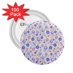 Watercolor Dandelions 2.25  Buttons (100 pack) 