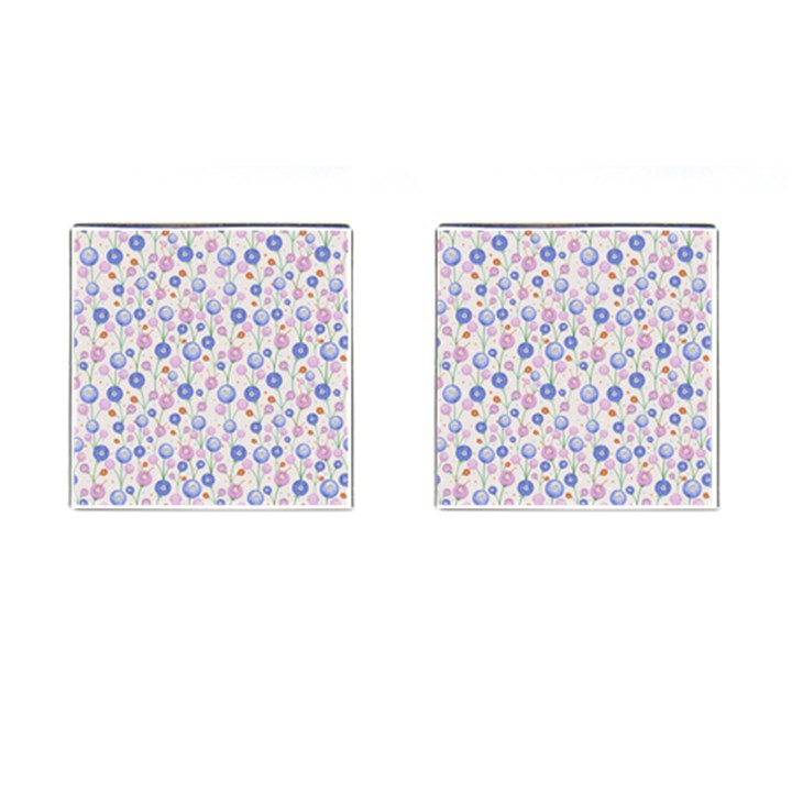 Watercolor Dandelions Cufflinks (Square)