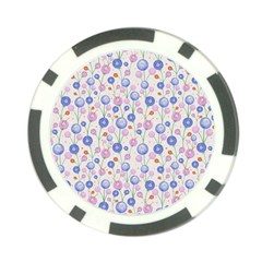 Watercolor Dandelions Poker Chip Card Guard