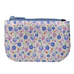 Watercolor Dandelions Large Coin Purse