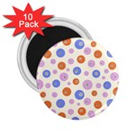 Multicolored Circles 2.25  Magnets (10 pack)  Front