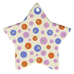 Multicolored Circles Star Ornament (two Sides) by SychEva