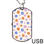 Multicolored Circles Dog Tag USB Flash (Two Sides) Front