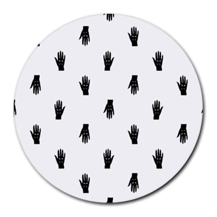 Vampire Hand Motif Graphic Print Pattern Round Mousepads