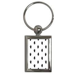 Vampire Hand Motif Graphic Print Pattern Key Chain (Rectangle)